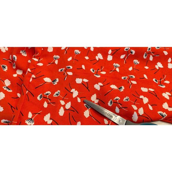 ASOS Size 2 Orange Floral Print Wide Leg Jumpsuit Bright Short Sleeve Boho READ - Picture 9 of 10